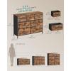 imageSONGMICS BELLAH Collection  Dresser for Bedroom Chest of Drawers Storage Organizer Unit Closet Entryway Steel 8 Drawers Modern Ebony Black ULGS124BE02SRustic Brown  Ink Black