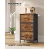 imageSONGMICS BELLAH Collection  Dresser for Bedroom Chest of Drawers Storage Organizer Unit Closet Entryway Steel 8 Drawers Modern Ebony Black ULGS124BE02SRustic Brown  Ink Black
