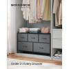 imageSONGMICS BELLAH Collection  Dresser for Bedroom Chest of Drawers Storage Organizer Unit Closet Entryway Steel 8 Drawers Modern Ebony Black ULGS124BE02SSlate Gray