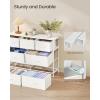 imageSONGMICS BELLAH Collection  Dresser for Bedroom Chest of Drawers Storage Organizer Unit Closet Entryway Steel 8 Drawers Modern Ebony Black ULGS124BE02SCloud White  Snow White