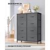 imageSONGMICS BELLAH Collection  Dresser for Bedroom Chest of Drawers Storage Organizer Unit Closet Entryway Steel 8 Drawers Modern Ebony Black ULGS124BE02SSlate Gray