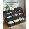 imageSONGMICS BELLAH Collection  Dresser for Bedroom Chest of Drawers TV Stand for TVs Up to 55 Inches Living Room Closet 6 Drawers and 1 Shelf Modern Ink Black ULGS833BH02SInk Black