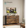 imageSONGMICS BELLAH Collection  Dresser for Bedroom Chest of Drawers TV Stand for TVs Up to 55 Inches Living Room Closet 6 Drawers and 1 Shelf Modern Ink Black ULGS833BH02SRustic Brown  Ink Black