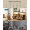 imageSONGMICS BELLAH Collection  Dresser for Bedroom Chest of Drawers TV Stand for TVs Up to 55 Inches Living Room Closet 6 Drawers and 1 Shelf Modern Ink Black ULGS833BH02SRustic Brown  Ink Black
