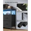 imageSONGMICS BELLAH Collection  Dresser for Bedroom Chest of Drawers TV Stand for TVs Up to 55 Inches Living Room Closet 6 Drawers and 1 Shelf Modern Ink Black ULGS833BH02SInk Black