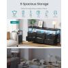 imageSONGMICS BELLAH Collection  Dresser for Bedroom Chest of Drawers TV Stand for TVs Up to 55 Inches Living Room Closet 6 Drawers and 1 Shelf Modern Ink Black ULGS833BH02SInk Black