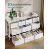imageSONGMICS BELLAH Collection  Dresser for Bedroom Chest of Drawers TV Stand for TVs Up to 55 Inches Living Room Closet 6 Drawers and 1 Shelf Modern Ink Black ULGS833BH02SCloud White