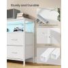 imageSONGMICS BELLAH Collection  Dresser for Bedroom Chest of Drawers TV Stand for TVs Up to 55 Inches Living Room Closet 6 Drawers and 1 Shelf Modern Ink Black ULGS833BH02SCloud White