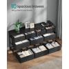 imageSONGMICS BELLAH Collection  Dresser for Bedroom Chest of Drawers TV Stand for TVs Up to 55 Inches Living Room Closet 6 Drawers and 1 Shelf Modern Ink Black ULGS833BH02SInk Black