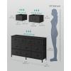 imageSONGMICS BELLAH Collection  Dresser for Bedroom Chest of Drawers TV Stand for TVs Up to 55 Inches Living Room Closet 6 Drawers and 1 Shelf Modern Ink Black ULGS833BH02SInk Black