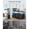 imageSONGMICS BELLAH Collection  Dresser for Bedroom Chest of Drawers TV Stand for TVs Up to 55 Inches Living Room Closet 6 Drawers and 1 Shelf Modern Ink Black ULGS833BH02SInk Black