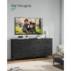 imageSONGMICS BELLAH Collection  Dresser for Bedroom Chest of Drawers TV Stand for TVs Up to 55 Inches Living Room Closet 6 Drawers and 1 Shelf Modern Ink Black ULGS833BH02SInk Black