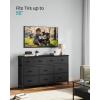 imageSONGMICS BELLAH Collection  Dresser for Bedroom Chest of Drawers TV Stand for TVs Up to 55 Inches Living Room Closet 6 Drawers and 1 Shelf Modern Ink Black ULGS833BH02SInk Black
