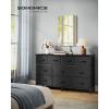imageSONGMICS BELLAH Collection  Dresser for Bedroom Chest of Drawers TV Stand for TVs Up to 55 Inches Living Room Closet 6 Drawers and 1 Shelf Modern Ink Black ULGS833BH02SInk Black