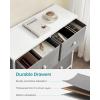 imageSONGMICS BELLAH Collection  Dresser for Bedroom TV Stand for TVs Up to 55 Inches Chest of Drawers for Living Room Closet Steel 9 Drawers Industrial Rustic Brown and Ink Black ULGS033KD02SDove Gray  Cream White