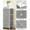 imageSONGMICS BELLAH Collection  Dresser for Bedroom TV Stand for TVs Up to 55 Inches Chest of Drawers for Living Room Closet Steel 9 Drawers Industrial Rustic Brown and Ink Black ULGS033KD02SDove Gray  Cream White