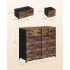 imageSONGMICS BELLAH Collection  Dresser for Bedroom with AppControlled LED Lights and Charging Station Chest of Drawers TV Stand 7 Drawers Shelf Modern Cloud White ULGS733WH05SRustic Brown  Ink Black