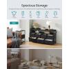 imageSONGMICS BELLAH Collection  Dresser for Bedroom with AppControlled LED Lights and Charging Station Chest of Drawers TV Stand 7 Drawers Shelf Modern Cloud White ULGS733WH05SInk Black