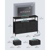 imageSONGMICS BELLAH Collection  Dresser for Bedroom with AppControlled LED Lights and Charging Station Chest of Drawers TV Stand 7 Drawers Shelf Modern Cloud White ULGS733WH05SInk Black