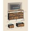 imageSONGMICS BELLAH Collection  Dresser for Bedroom with AppControlled LED Lights and Charging Station Chest of Drawers TV Stand 7 Drawers Shelf Modern Cloud White ULGS733WH05SRustic Brown  Ink Black