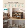 imageSONGMICS BELLAH Collection  Dresser for Bedroom with AppControlled LED Lights and Charging Station Chest of Drawers TV Stand 7 Drawers Shelf Modern Cloud White ULGS733WH05SRustic Brown  Ink Black