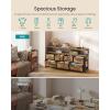 imageSONGMICS BELLAH Collection  Dresser for Bedroom with AppControlled LED Lights and Charging Station Chest of Drawers TV Stand 7 Drawers Shelf Modern Cloud White ULGS733WH05SRustic Brown  Ink Black