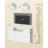 imageSONGMICS BELLAH Collection  Dresser for Bedroom with Outlets and LED Lights TV Stand for TVs Up to 55 Inches Chest of Drawers 8 Drawers Steel Industrial Modern Ink Black ULGS433BH02SCloud White