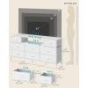 imageSONGMICS BELLAH Collection  Dresser for Bedroom with Outlets and LED Lights TV Stand for TVs Up to 55 Inches Chest of Drawers 8 Drawers Steel Industrial Modern Ink Black ULGS433BH02SCloud White
