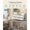 imageSONGMICS BELLAH Collection  Dresser for Bedroom with Outlets and LED Lights TV Stand for TVs Up to 55 Inches Chest of Drawers 8 Drawers Steel Industrial Modern Ink Black ULGS433BH02SCloud White