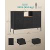 imageSONGMICS BELLAH Collection  Dresser for Bedroom with Outlets and LED Lights TV Stand for TVs Up to 55 Inches Chest of Drawers 8 Drawers Steel Industrial Modern Ink Black ULGS433BH02SInk Black  Rustic Brown