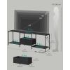 imageSONGMICS BELLAH Collection  TV Stand for TVs Up to 55 Inches Media Console Table and Entertainment Center Unit for Living Room with Shelves and Drawer Steel Modern Ink Black ULGS031B101SInk Black