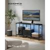 imageSONGMICS BELLAH Collection  TV Stand for TVs Up to 55 Inches Media Console Table and Entertainment Center Unit for Living Room with Shelves and Drawer Steel Modern Ink Black ULGS031B101SInk Black