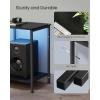 imageSONGMICS BELLAH Collection  TV Stand for TVs Up to 55 Inches Media Console Table and Entertainment Center Unit for Living Room with Shelves and Drawer Steel Modern Ink Black ULGS031B101SInk Black
