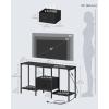 imageSONGMICS BELLAH Collection  TV Stand for TVs Up to 55 Inches Media Console Table and Entertainment Center Unit for Living Room with Shelves and Drawer Steel Modern Ink Black ULGS031B101SInk Black