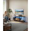 imageSONGMICS BELLAH Collection  TV Stand for TVs Up to 55 Inches Media Console Table and Entertainment Center Unit for Living Room with Shelves and Drawer Steel Modern Ink Black ULGS031B101SRustic Brown