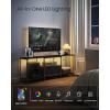 imageSONGMICS BELLAH Collection  TV Stand for TVs Up to 55 Inches Media Console Table and Entertainment Center Unit for Living Room with Shelves and Drawer Steel Modern Ink Black ULGS031B101SInk Black