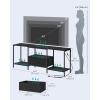 imageSONGMICS BELLAH Collection  TV Stand for TVs Up to 55 Inches Media Console Table and Entertainment Center Unit for Living Room with Shelves and Drawer Steel Modern Ink Black ULGS031B101SInk Black