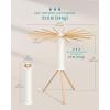 imageSONGMICS Clothes Drying Rack Foldable Rotary Tripod Laundry Drying Rack Rotatable Portable Floor Standing Clothes Airer Laundry Room Balcony 16 PullOut Wood Arms Natural Color ULLR530YW0116 Poles