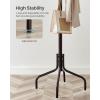 imageSONGMICS Coat Rack Freestanding Metal Coat Rack Stand with 12 Hooks and 4 Legs Holds Clothes Hats and Bags for Entryway Living Room Bedroom Jelly Pink URCR031R01Brown
