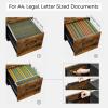imageSONGMICS File Cabinet PreAssembled Except Wheels and Handles Office Filing Cabinet with Lock for A4 Legal Letter Sized Documents 177 x 144 x 254 Inches Rustic Brown and Black UOFC112B02Rustic Brown  Black