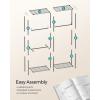 imageSONGMICS HeavyDuty Clothes Rack Garment Rack Portable Closet 687Inch Wide Clothing Rack with Adjustable Mesh Shelves and Hanging Rails Ink Black ULGR435B01Ink Black