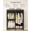 imageSONGMICS HeavyDuty Clothes Rack Garment Rack Portable Closet 687Inch Wide Clothing Rack with Adjustable Mesh Shelves and Hanging Rails Ink Black ULGR435B01Ink Black
