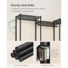 imageSONGMICS HeavyDuty Clothes Rack Garment Rack Portable Closet 687Inch Wide Clothing Rack with Adjustable Mesh Shelves and Hanging Rails Ink Black ULGR435B01Ink Black