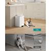 imageSONGMICS Kitchen Trash Can 52Gallon 20 L Trash Bin Stainless Steel Garbage Can with Inner Bucket Soft Close and Stays Open Cloud White ULTB592W01Cloud White