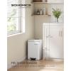 imageSONGMICS Kitchen Trash Can 52Gallon 20 L Trash Bin Stainless Steel Garbage Can with Inner Bucket Soft Close and Stays Open Cloud White ULTB592W01Cloud White