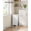 imageSONGMICS Kitchen Trash Can 52Gallon 20 L Trash Bin Stainless Steel Garbage Can with Inner Bucket Soft Close and Stays Open Cloud White ULTB592W01Cloud White