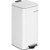 imageSONGMICS Kitchen Trash Can 52Gallon 20 L Trash Bin Stainless Steel Garbage Can with Inner Bucket Soft Close and Stays Open Cloud White ULTB592W01Cloud White