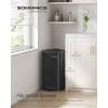 imageSONGMICS Kitchen Trash Can 52Gallon 20 L Trash Bin Stainless Steel Garbage Can with Inner Bucket Soft Close and Stays Open Cloud White ULTB592W01Ink Black