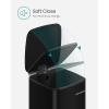 imageSONGMICS Kitchen Trash Can 52Gallon 20 L Trash Bin Stainless Steel Garbage Can with Inner Bucket Soft Close and Stays Open Cloud White ULTB592W01Ink Black