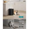 imageSONGMICS Kitchen Trash Can 52Gallon 20 L Trash Bin Stainless Steel Garbage Can with Inner Bucket Soft Close and Stays Open Cloud White ULTB592W01Ink Black